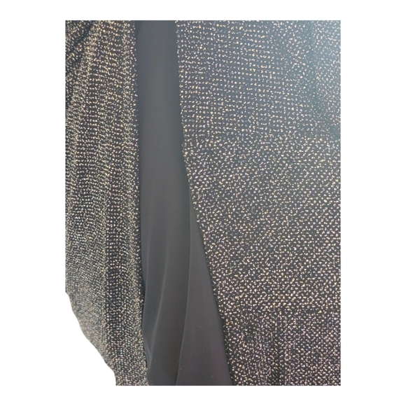 Vince Camuto Navy Blue Glitter Asymmetrical Drape Dress, Size 14 - Picture 4 of 11